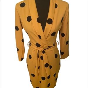 NWT Black and yellow polka dot dress